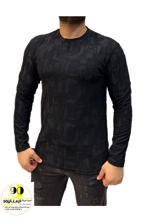 شرت مردانه آستین بلندژاکارد،گرم بالا-4