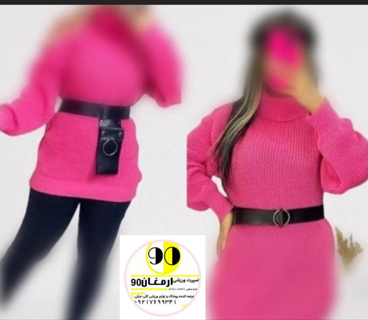 بافت یقه شل زنانه قواره دار-1