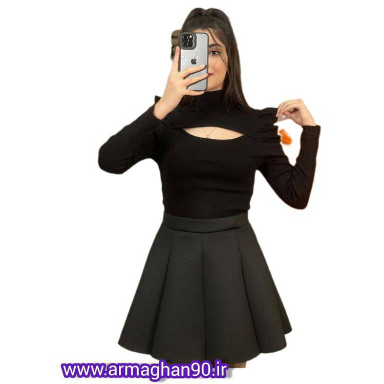 یقه گرد ساده کراپ