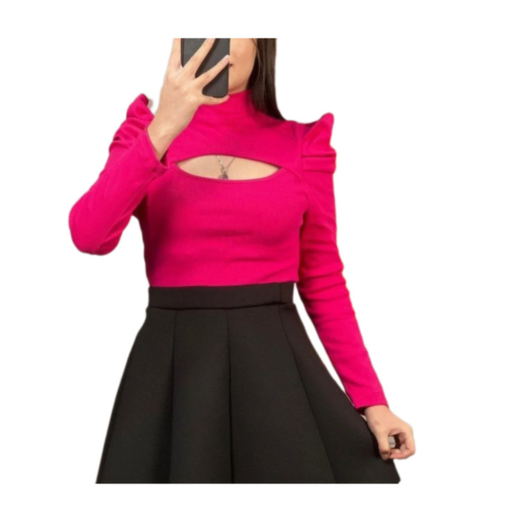 بلوز آستین چین خورده