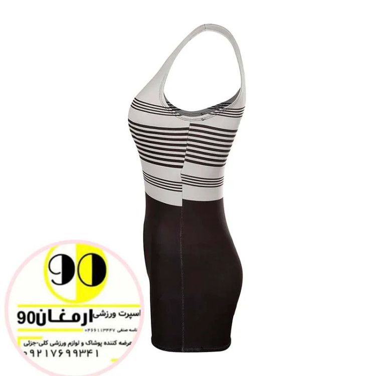 مایو شنا یک تکه زنانه پادار طرح اسپیدو جدید