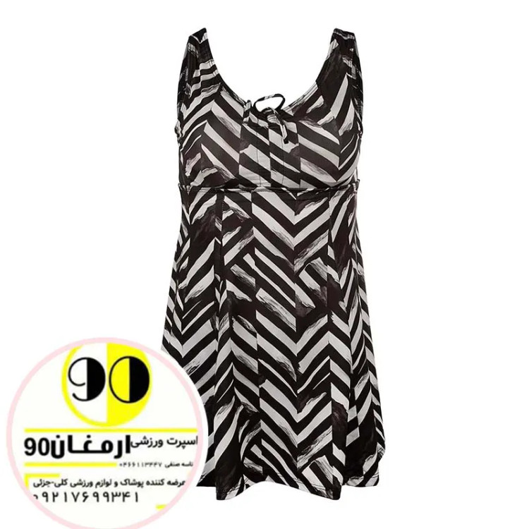 مایو شنا یک تکه زنانه دامن دار طرح اسپیدو 14030419