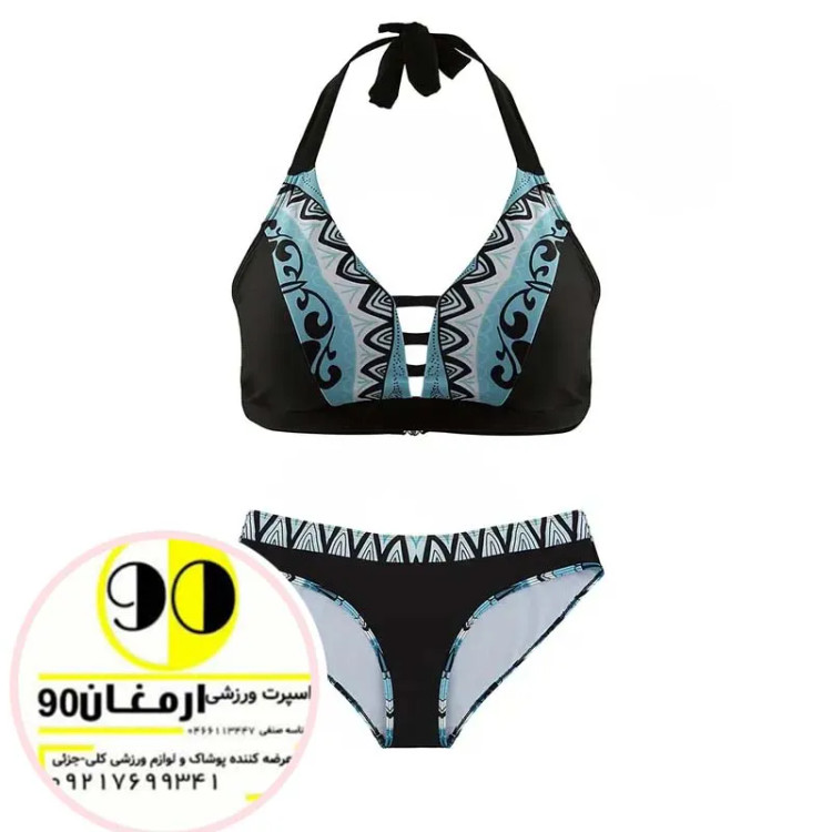 مایو شنا زنانه دو تکه بیکینی Fashion Concept- 5699133 NZD | مشکی/آبی