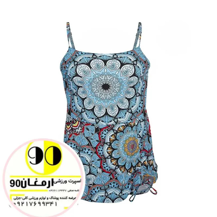 مایو شنا زنانه دوتکه دامنی جدید و زیبا