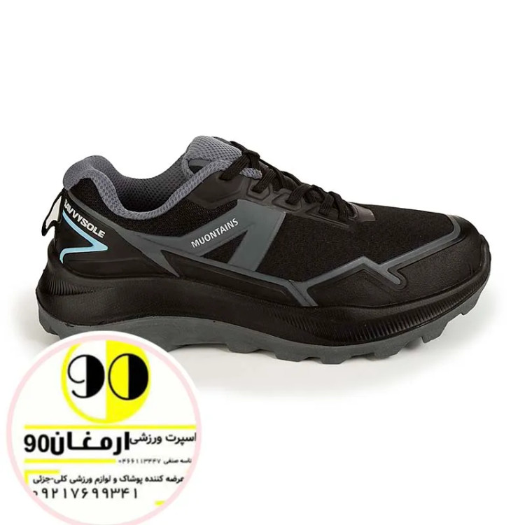 کفش ورزشی مردانه KVR کاسپین | مشکی/طوسی