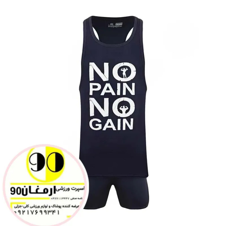 ست رکابی شلوارک مردانه بدنسازی پرشین گلف 02 CHG