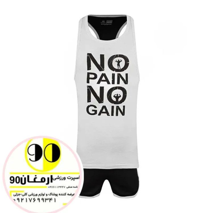 ست رکابی شلوارک مردانه بدنسازی