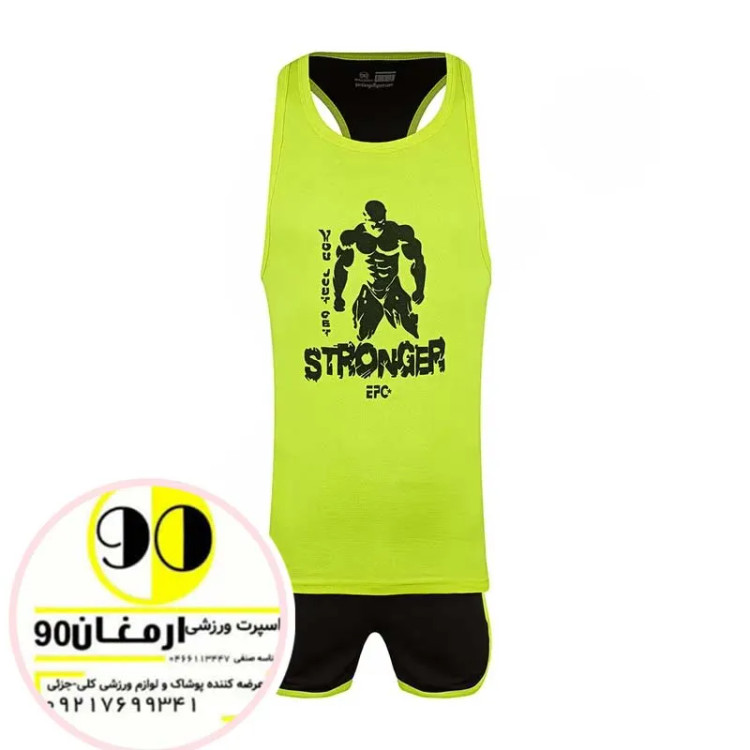 ست رکابی شلوارک مردانه بدنسازی پرشین گلف 01