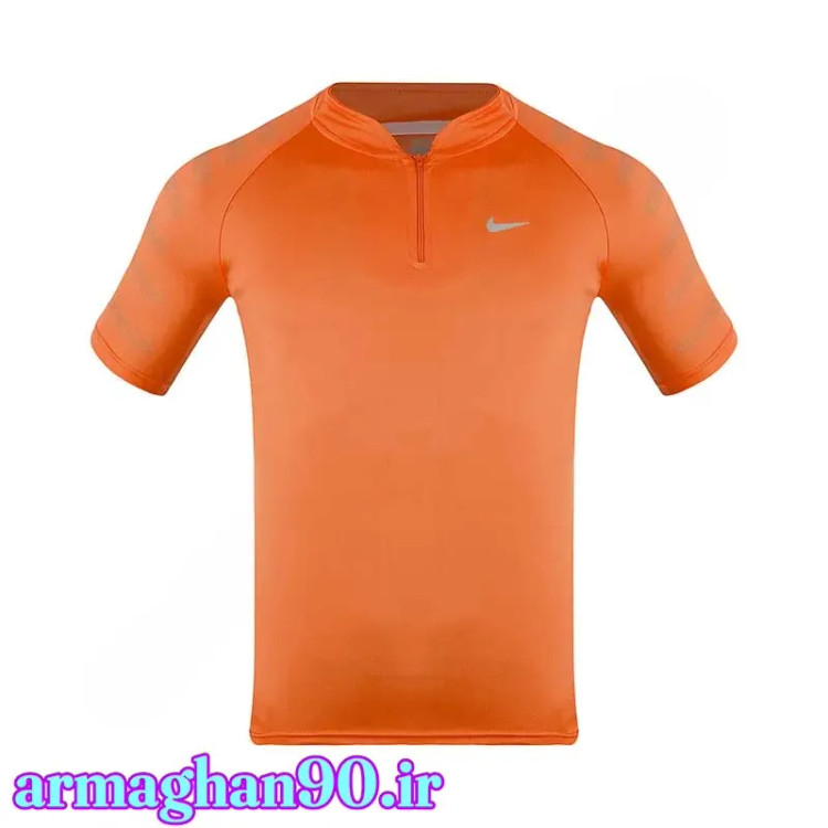 تیشرت ورزشی مردانه نیم زیپ طرح نایک