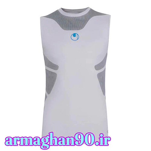 تیشرت ورزشی مردانه آلشپرت استرچ آستین حلقه ای MUH1300-002 | سفید/مشکی