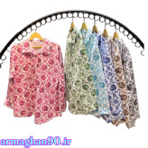 شومیز زنانه آبرنگی جلو دکمه