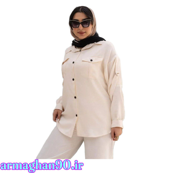 شومیز زنانه آستین بندی حراج