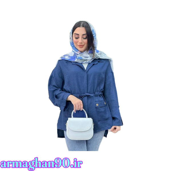 مانتو کمرگت سرجیب دو دکمه