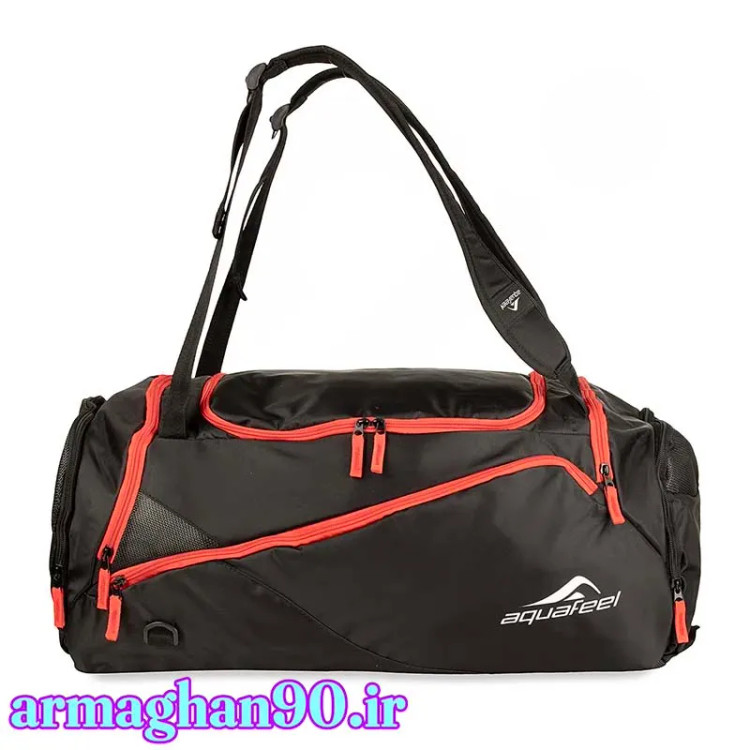 ساک ورزشی قرمز / مشکی طرح جسورانه