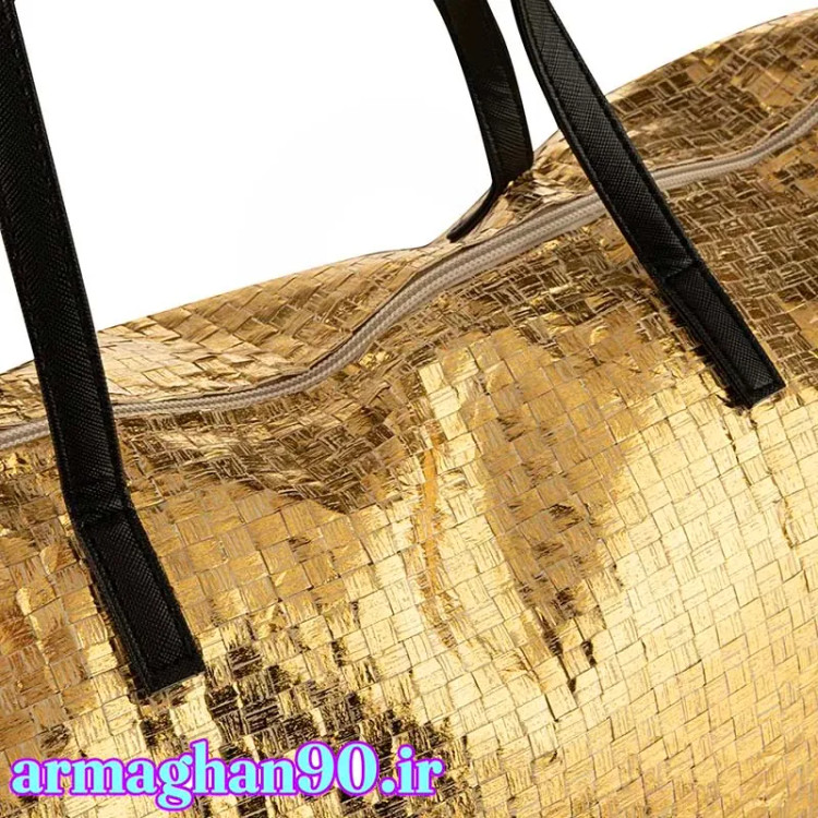 ساک ورزشی زنانه طلایی جذاب