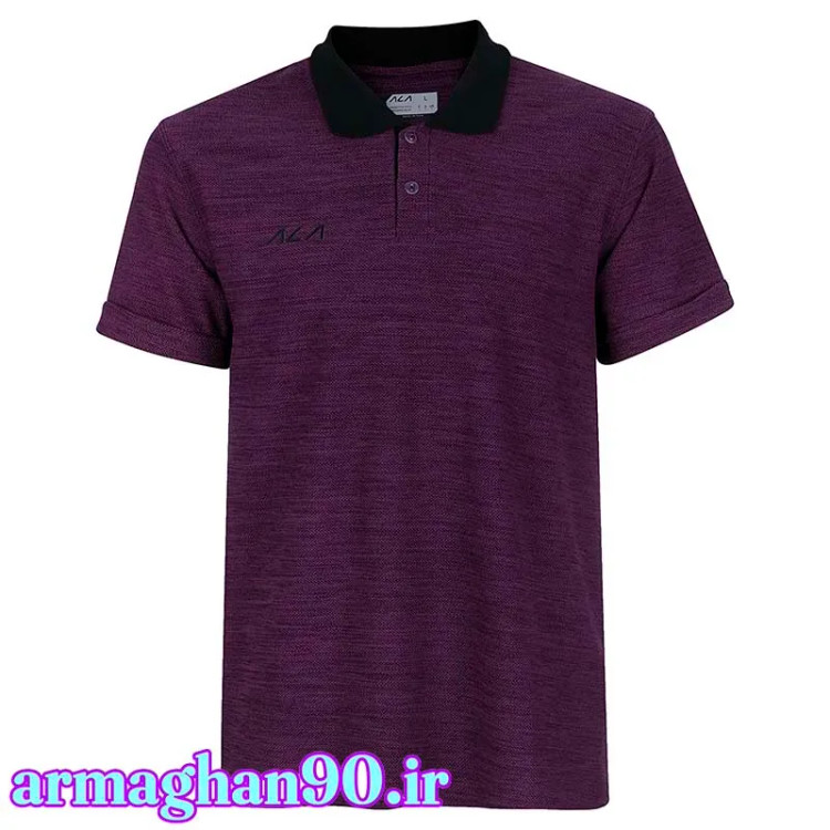 پلوشرت ورزشی مردانه یقه برگردون مشکی ارزان