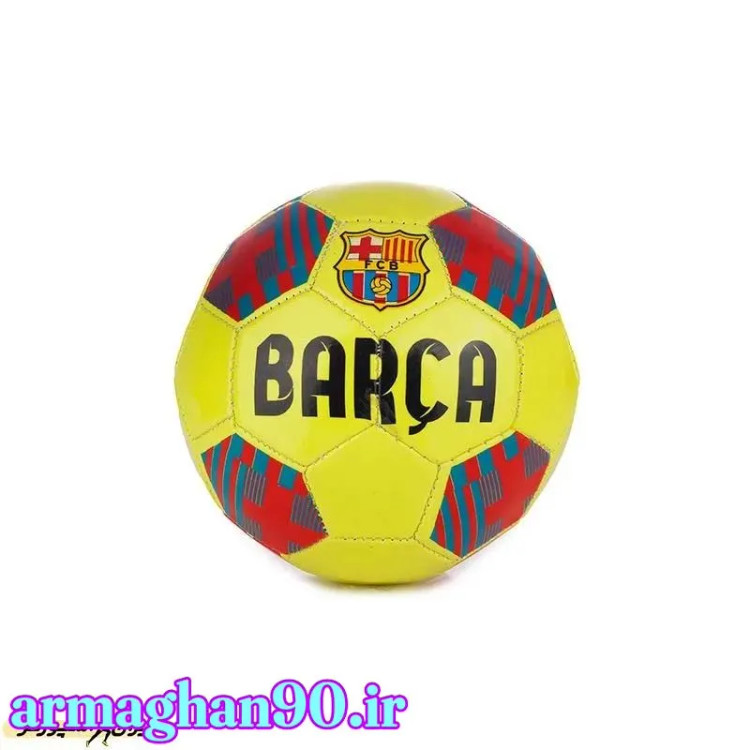 مینی توپ بارسلونا سایز کوچک با طراحی باشگاه بارسلونا