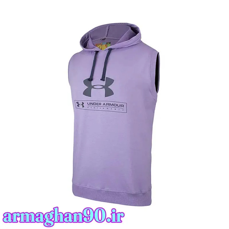 هودی مردانه چاپ آندرآمور آستین حلقه ای کلاه دار