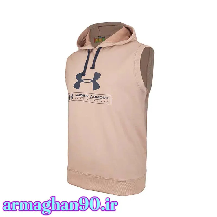 هودی مردانه چاپ آندرآمور آستین حلقه ای کلاه دار