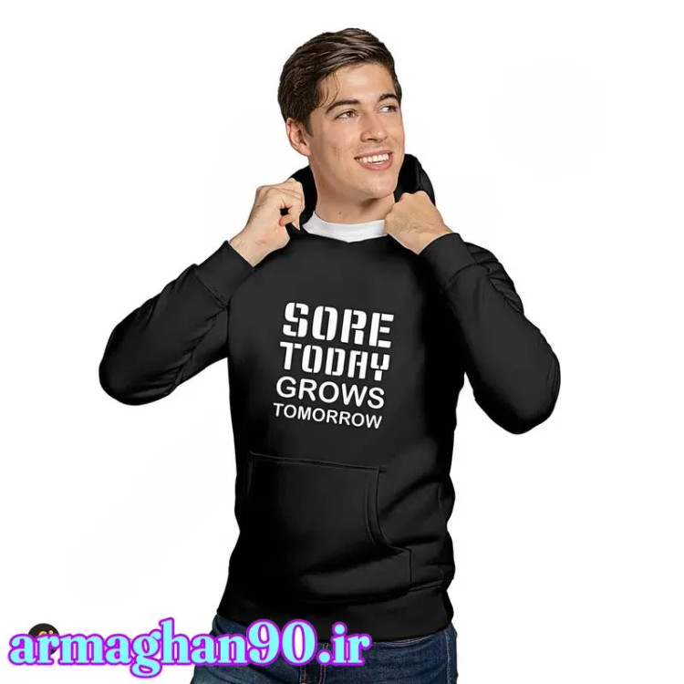 هودی کلاه دار اسپرت با نوشته SORE TOOAY