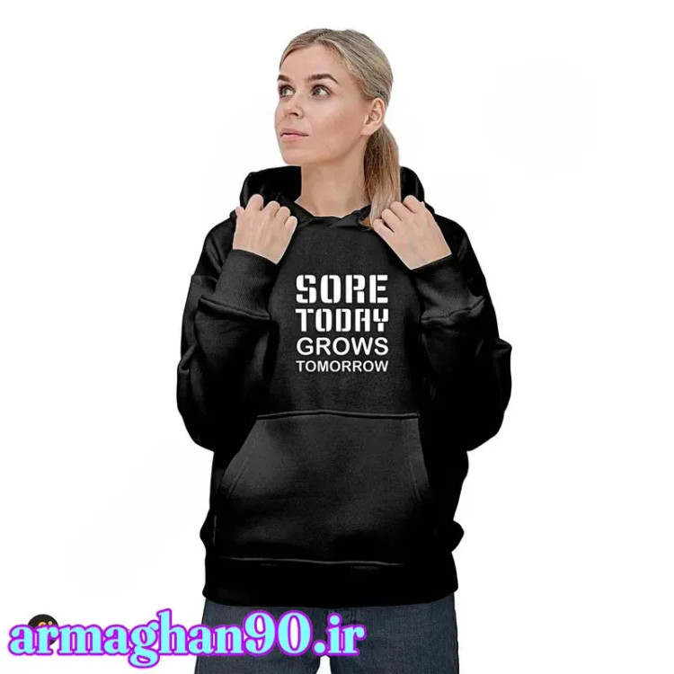 هودی کلاه دار اسپرت با نوشته SORE TOOAY