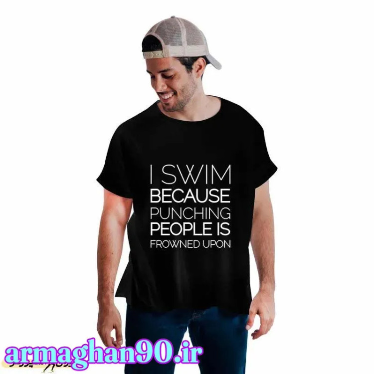 تیشرت مشکی اسپرت با متن انگیزشی