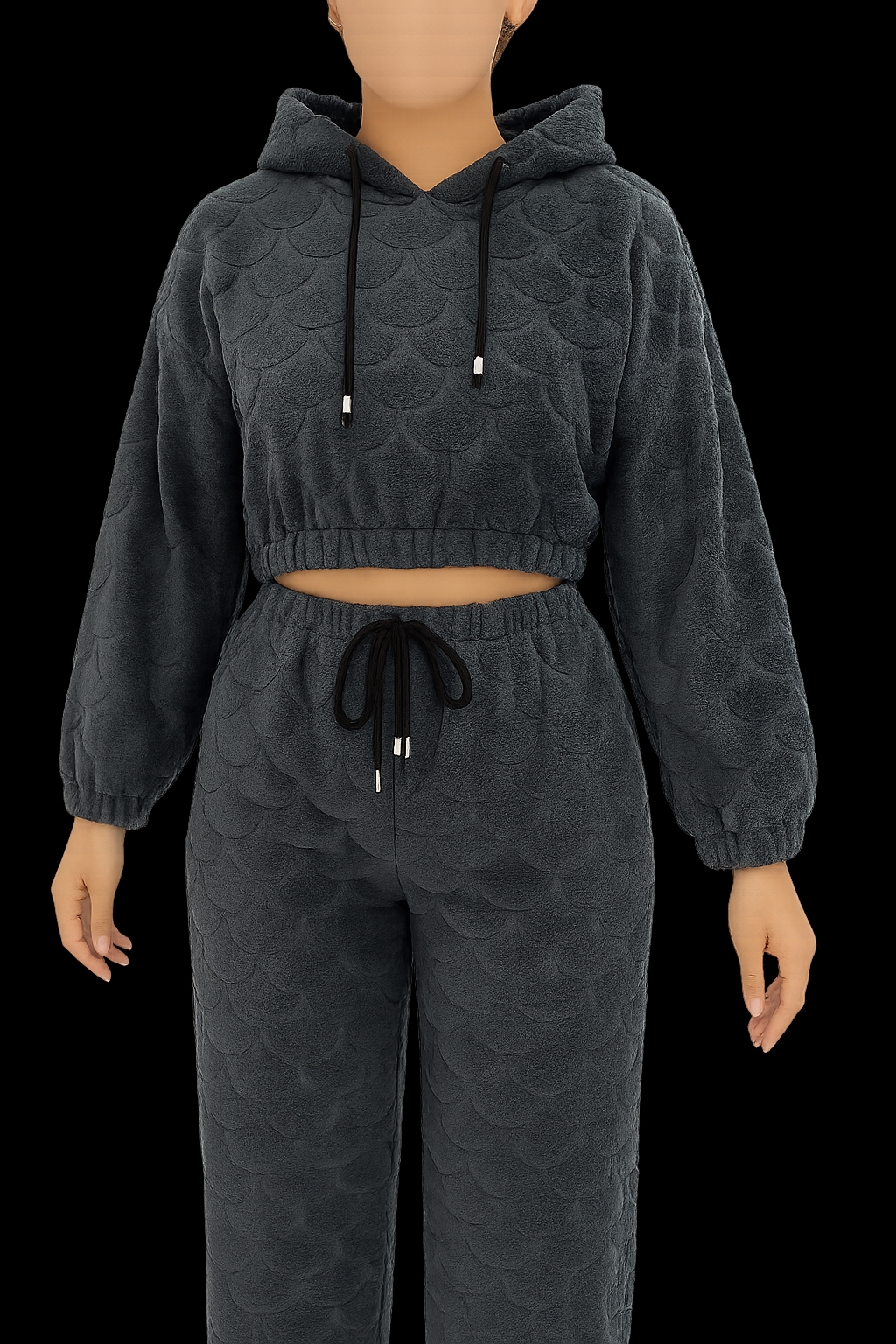 ست کامل کراپ شلوار زمستانی