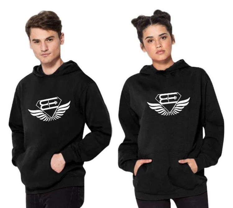 هودی مشکی فری سایز طرح CB