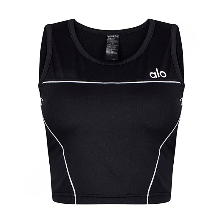 عکس کراپشده از جلو ست ورزشی زنانه 2947 ALO رنگ مشکی/سفید در پسزمینه سفید»